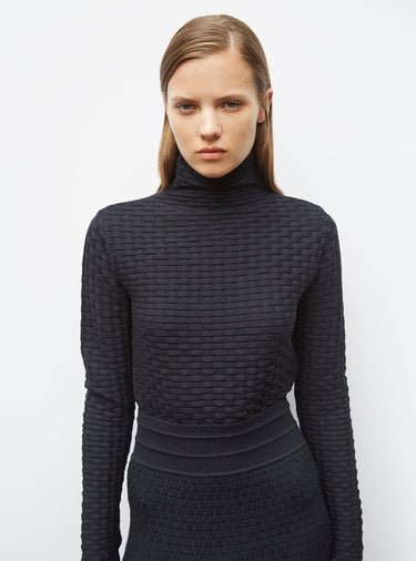 Touareg fine cane knit top nuit-Top-Molli-Debs Boutique